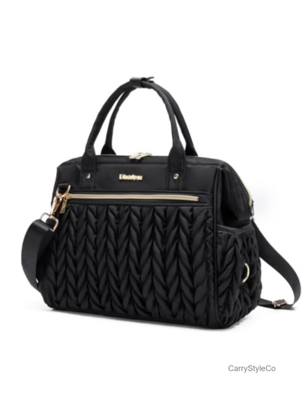 Small Diaper Bag Tote Crossbody Convertible Backpack Water-Resistant Polyester